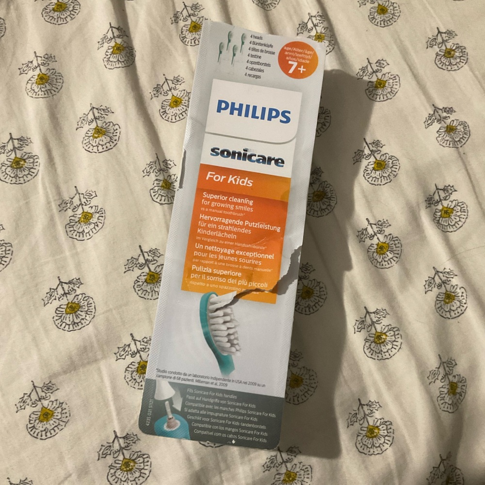 3 Philips Sonicare Kids HX6044 Replacement Toothbrush Heads For Ages 7+